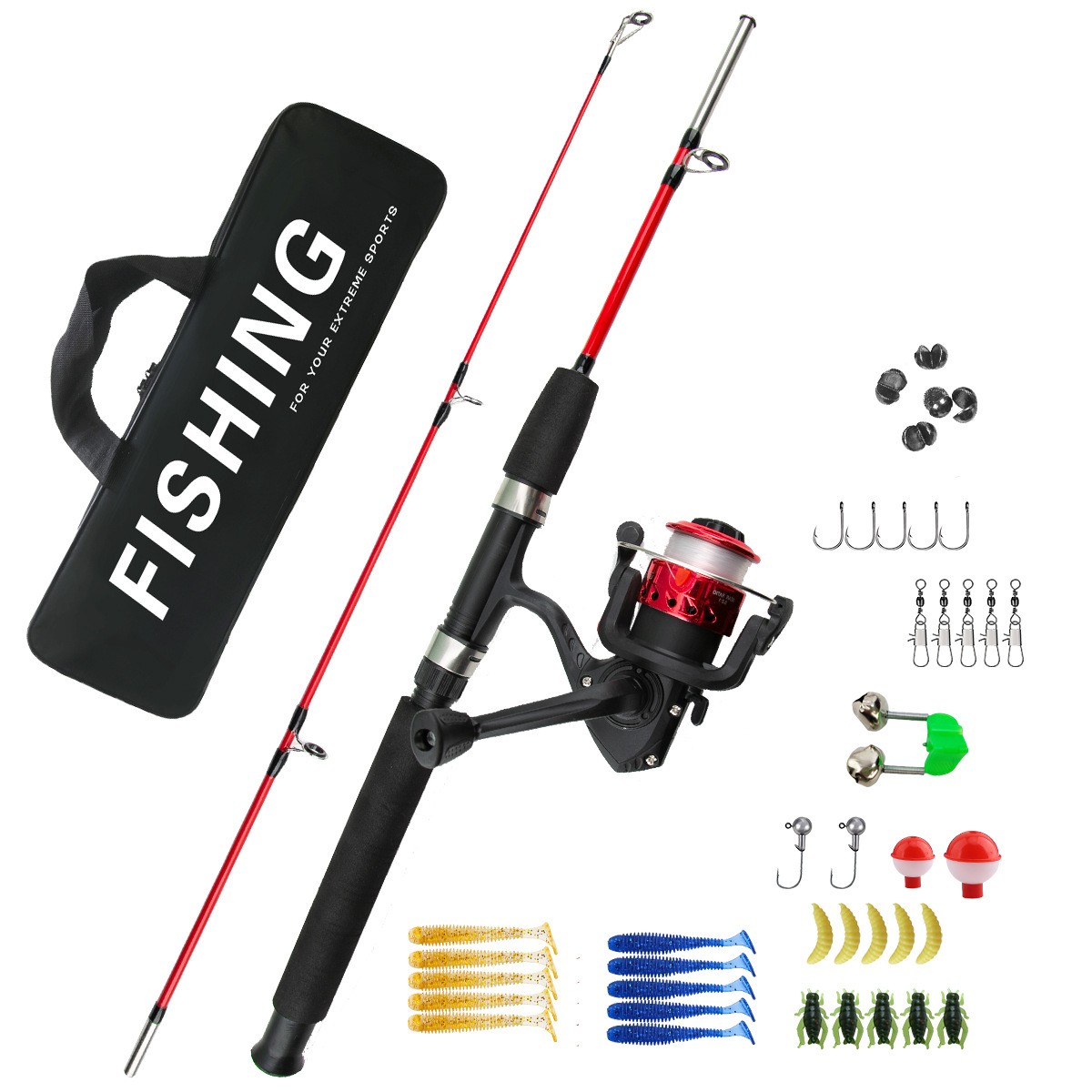Fishing Rod Combo - 2 Sections Ice Fishing Rod Combo