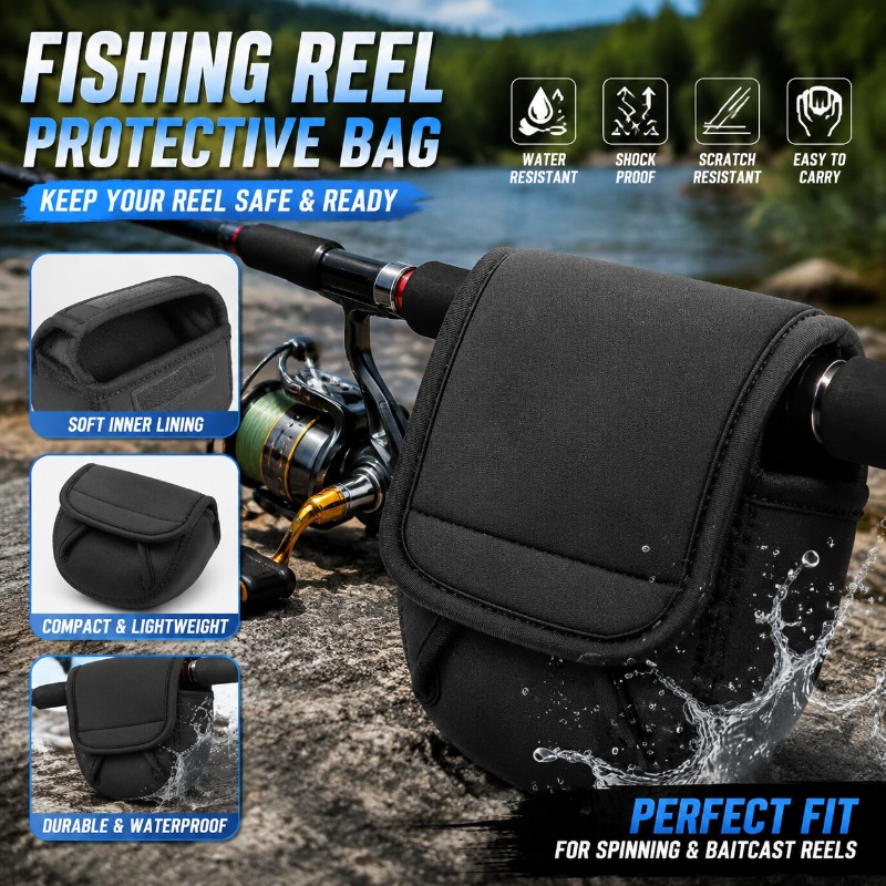 Fishing Rod Case - Fishing Reel Protective Cover Bag Spinning
