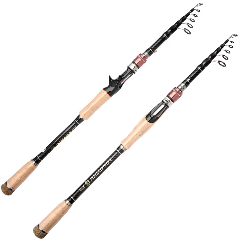 Fishing Rod Combo - 11 Pound Fishing Rod,Carbon Fiber Telescopic