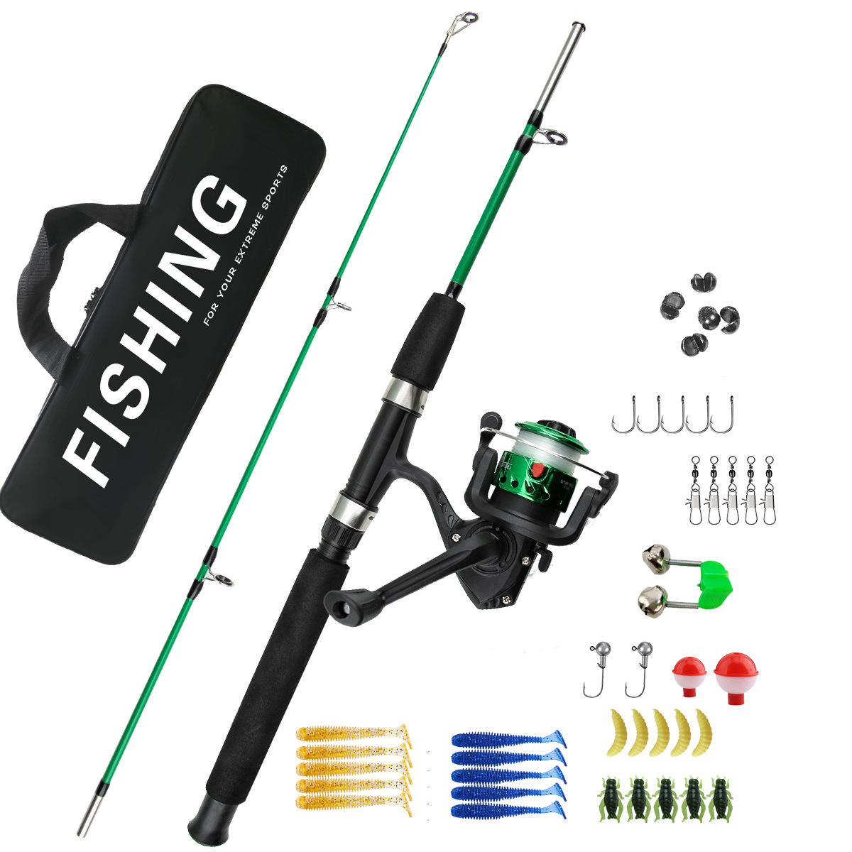 2 Sections Ice Fishing Rod Com - Fishing Rod Combo recension och pris