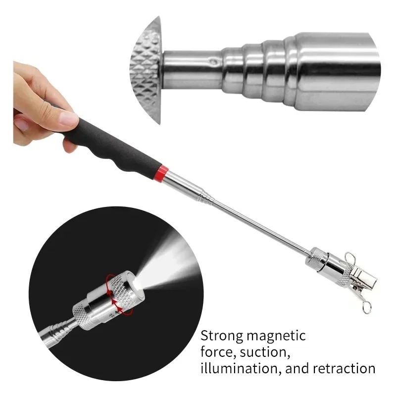 Telescopic Magnetic Pen with L - Fishing Rod Travel recension och pris